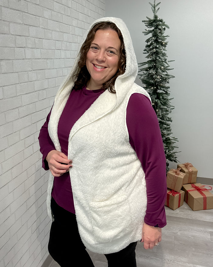 Cozy Fuzzy Vest | Ivory