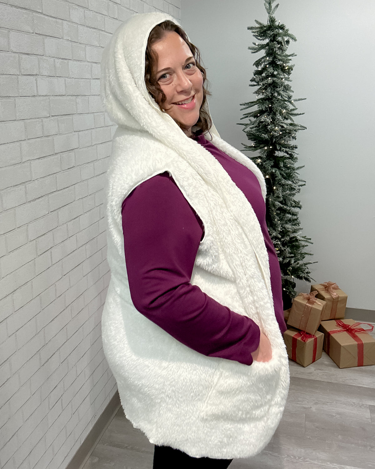 Cozy Fuzzy Vest | Ivory