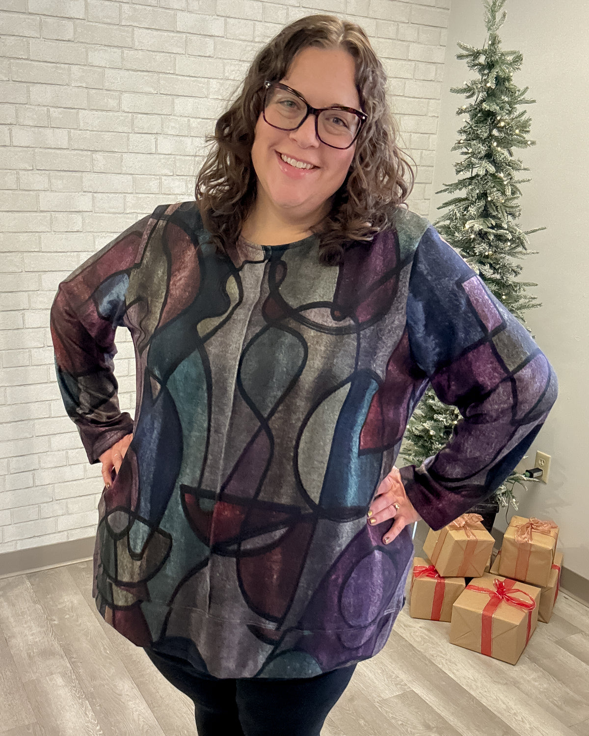 French Brushed Side-Slit Tunic | Melody