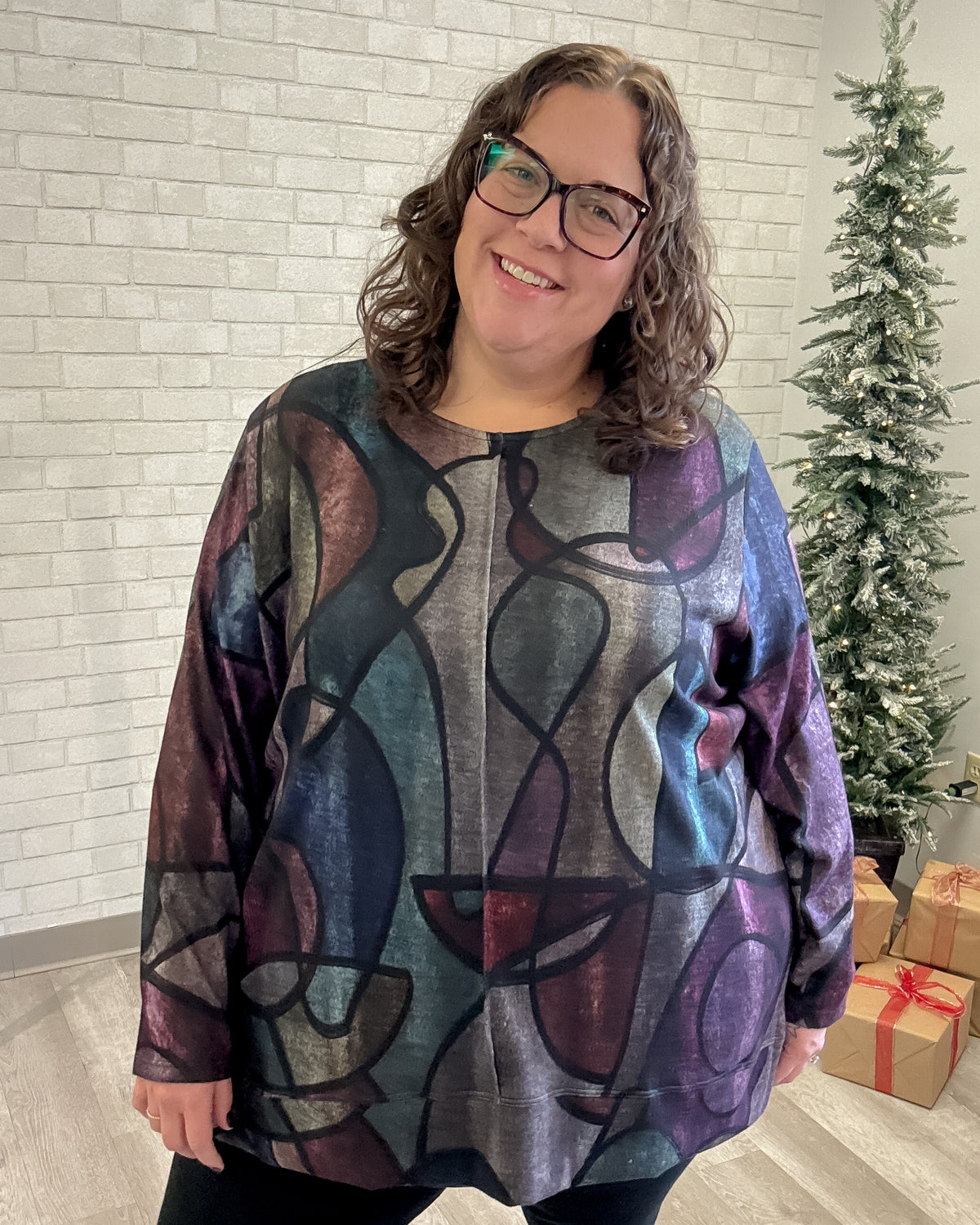 French Brushed Side-Slit Tunic | Melody