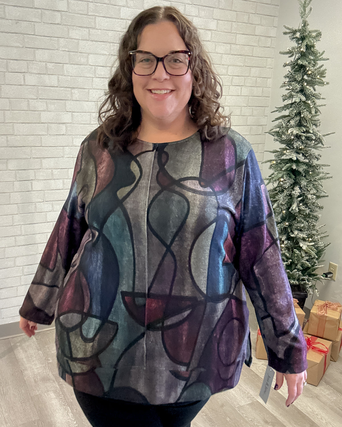 French Brushed Side-Slit Tunic | Melody