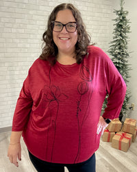 Marigold Side Slit Tunic | Red