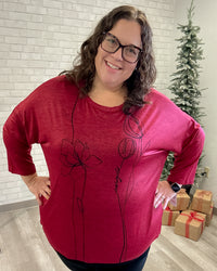 Marigold Side Slit Tunic | Red