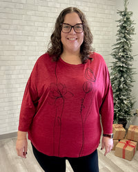 Marigold Side Slit Tunic | Red