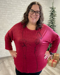 Marigold Side Slit Tunic | Red