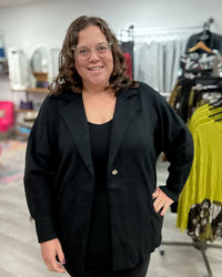 Single Button Cardigan | Black