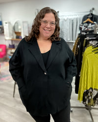 Single Button Cardigan | Black