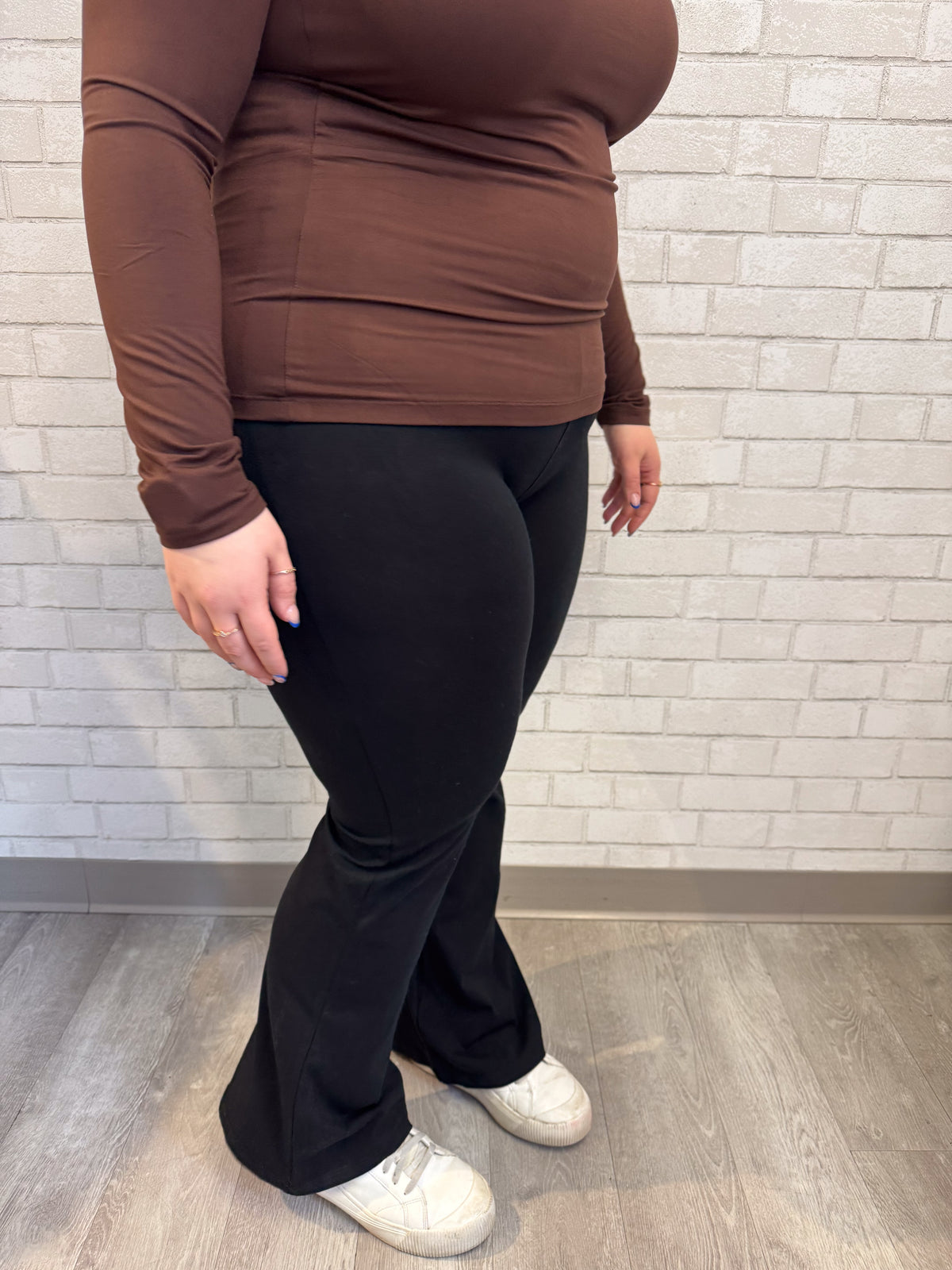 Buttery Soft Flare Leg Pants | Black