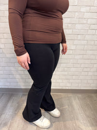 Buttery Soft Flare Leg Pants | Black