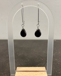 Black Bronze Long Czech Drops