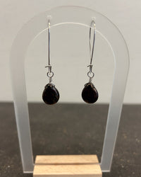 Black Bronze Long Czech Drops