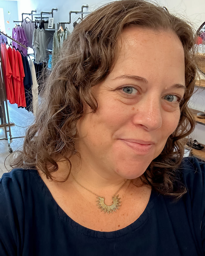 Brass Sunburst Necklace