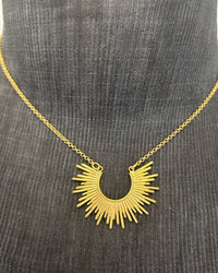 Brass Sunburst Necklace