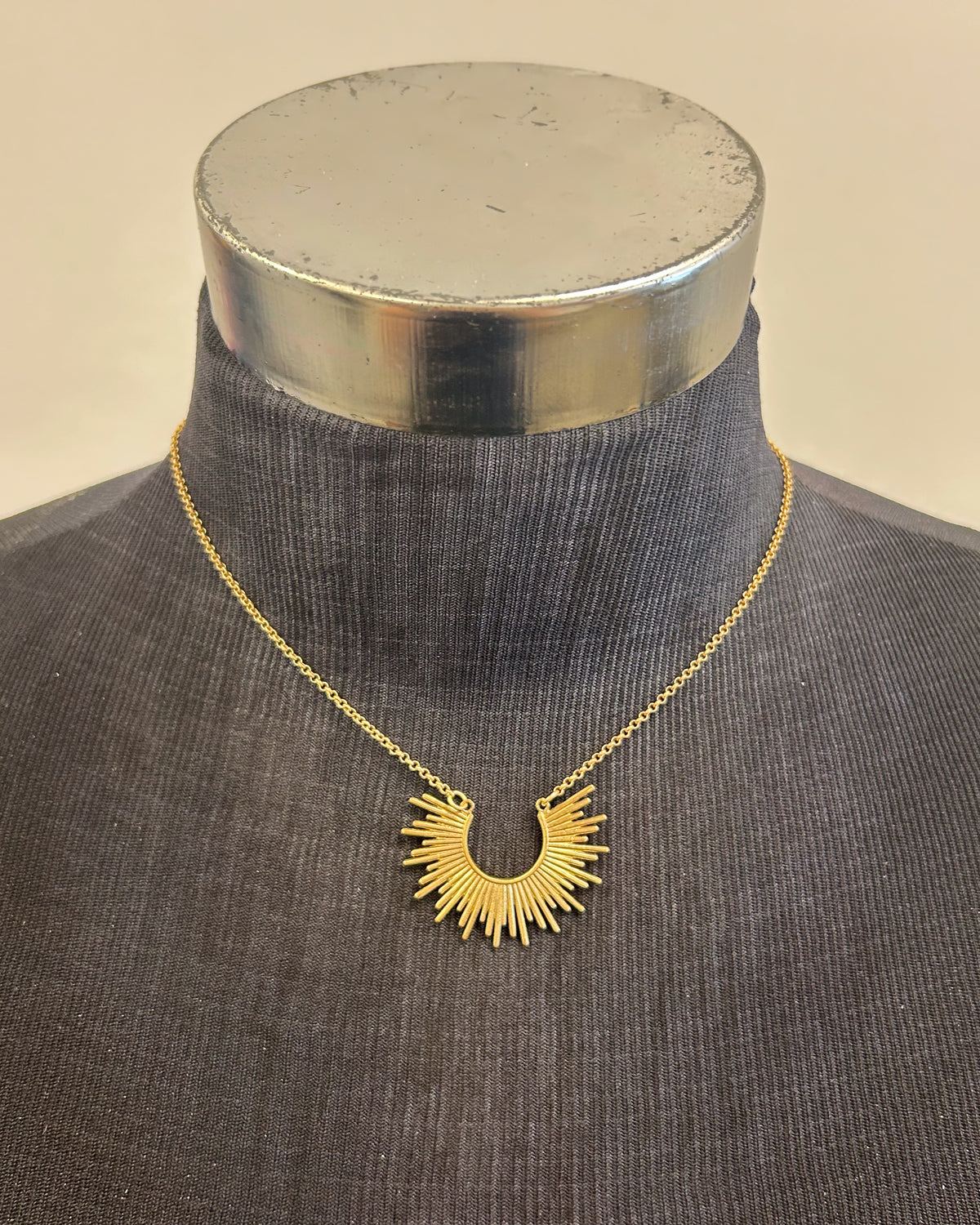 Brass Sunburst Necklace