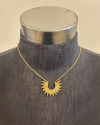 Brass Sunburst Necklace