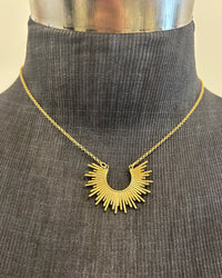Brass Sunburst Necklace