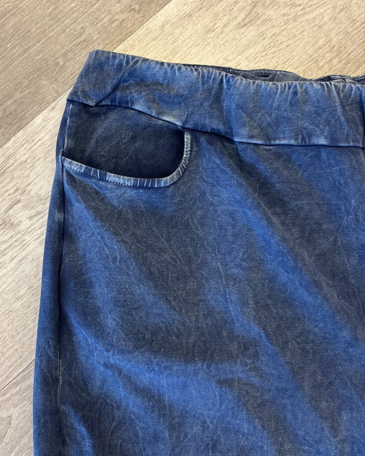 Cotton Slim Pocket Pants | Denim Blue