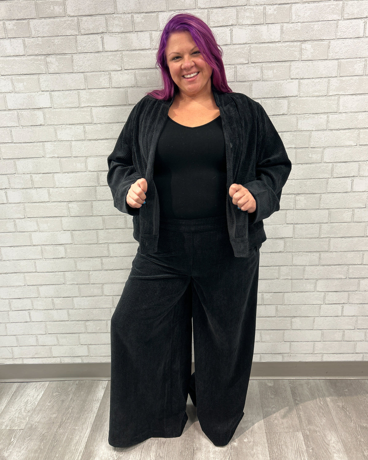 Corduroy Trousers | Black