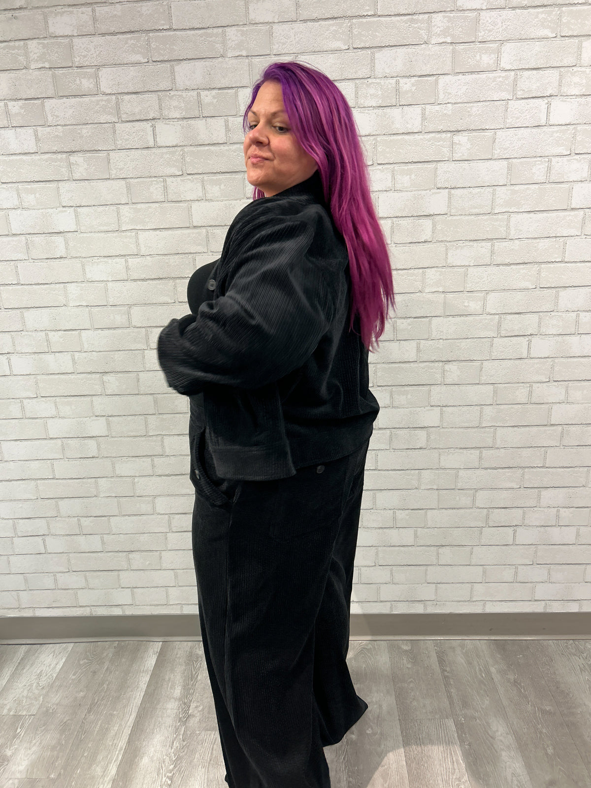 Corduroy Trousers | Black