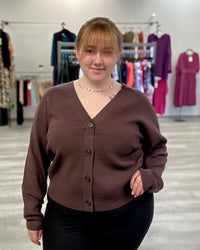 Viscose Cardigan | Mahogany