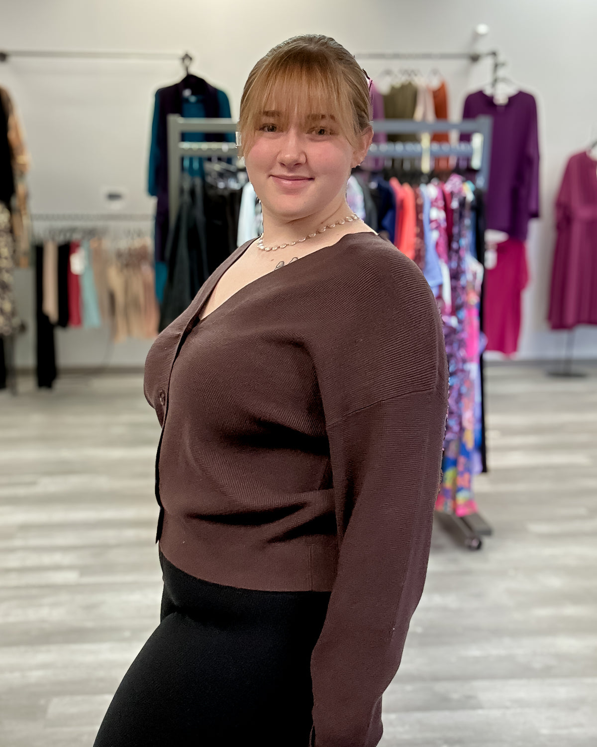 Viscose Cardigan | Mahogany