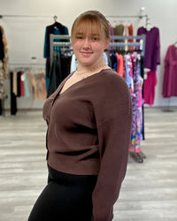 Viscose Cardigan | Mahogany