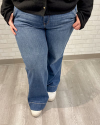 Mid Rise Trouser Retro Wide Leg Jeans