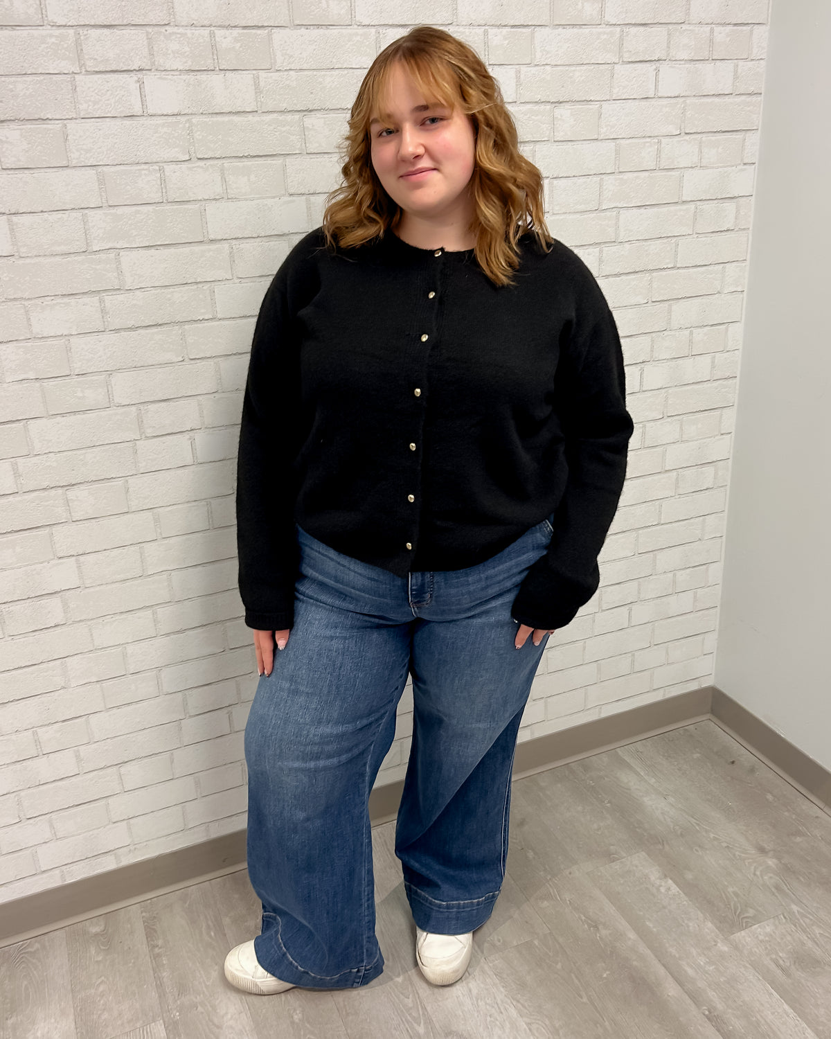 Mid Rise Trouser Retro Wide Leg Jeans