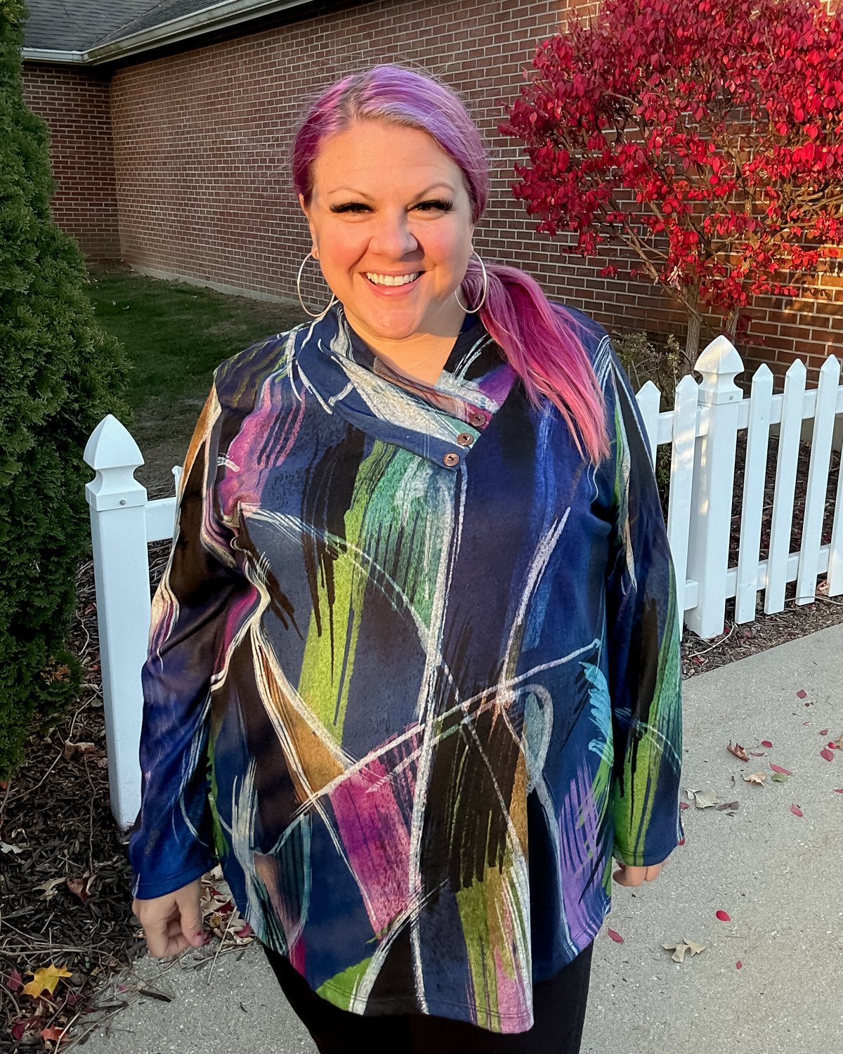 Como French Brushed Tunic Top