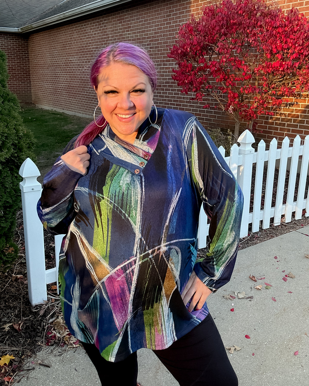 Como French Brushed Tunic Top