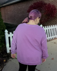 Enzyme Washed Pullover | Light Plum