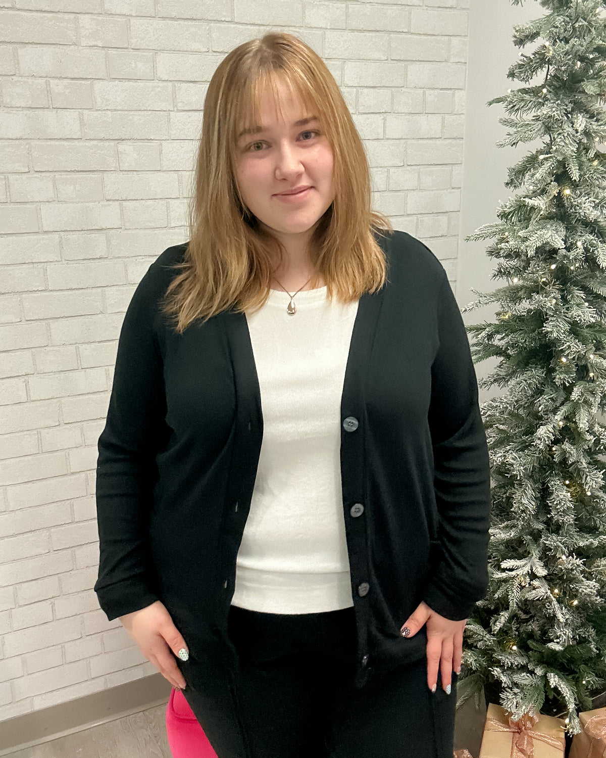 Comfort Luxe Button Front Jacket | Onyx