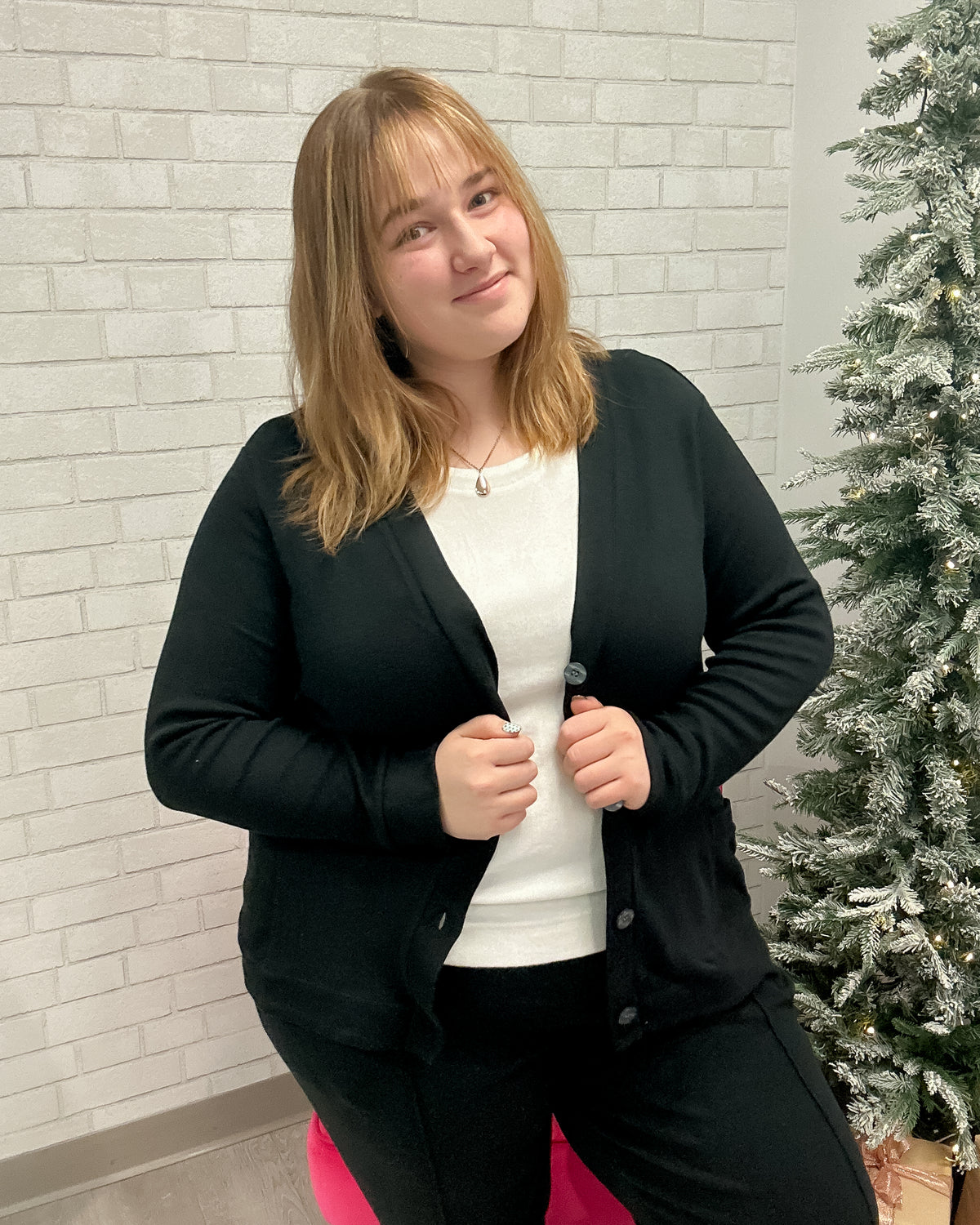 Comfort Luxe Button Front Jacket | Onyx