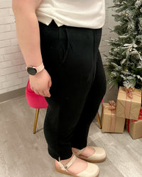 Comfort Luxe Pleated Pants | Onyx