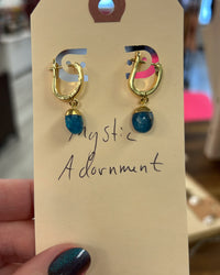 Apatite Huggie Drop Earrings