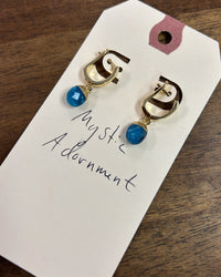 Apatite Huggie Drop Earrings