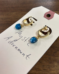 Apatite Huggie Drop Earrings