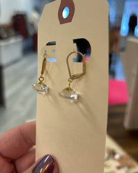 Cut Crystal Point Earrings