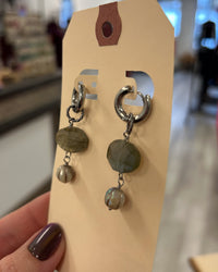 Labradorite & Czech Glass Earrings