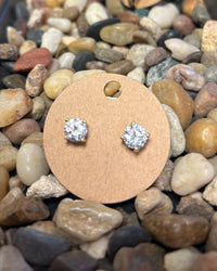 7mm Round CZ Earrings