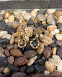 Double Circle Linked Earrings