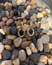 Double Circle Linked Earrings