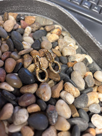 Double Circle Linked Earrings