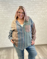 Checked Knit Shacket