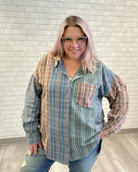 Checked Knit Shacket