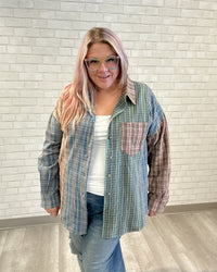 Checked Knit Shacket