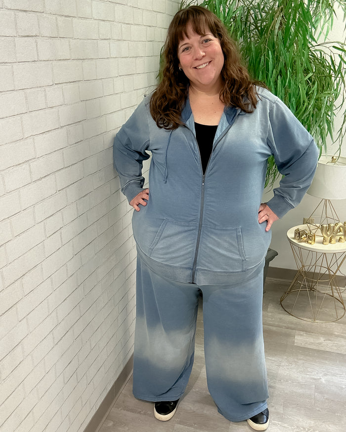 Straight Leg Pants | Chambray
