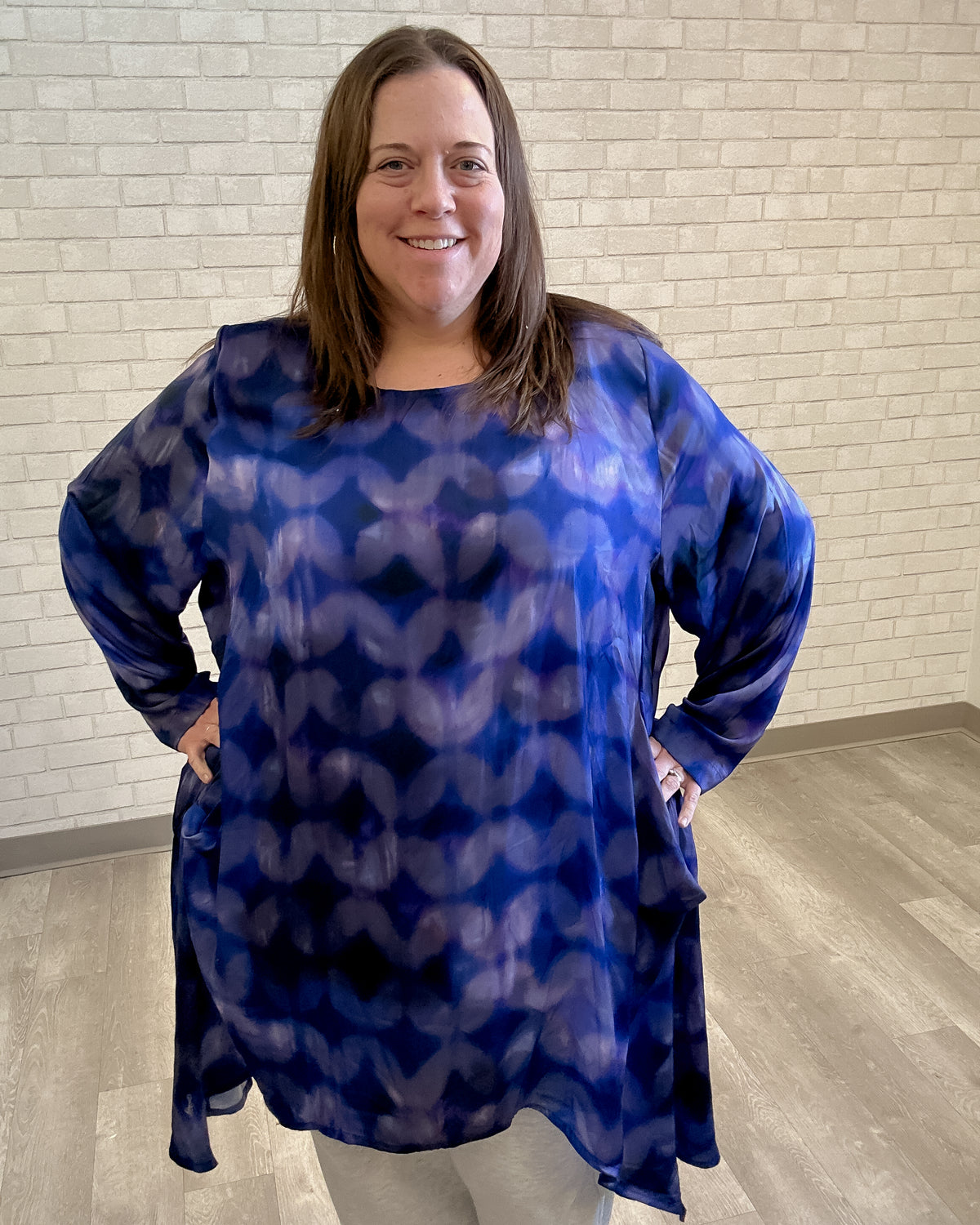 Purple Tie Dye Printed Tunic - Alembika (NWT)