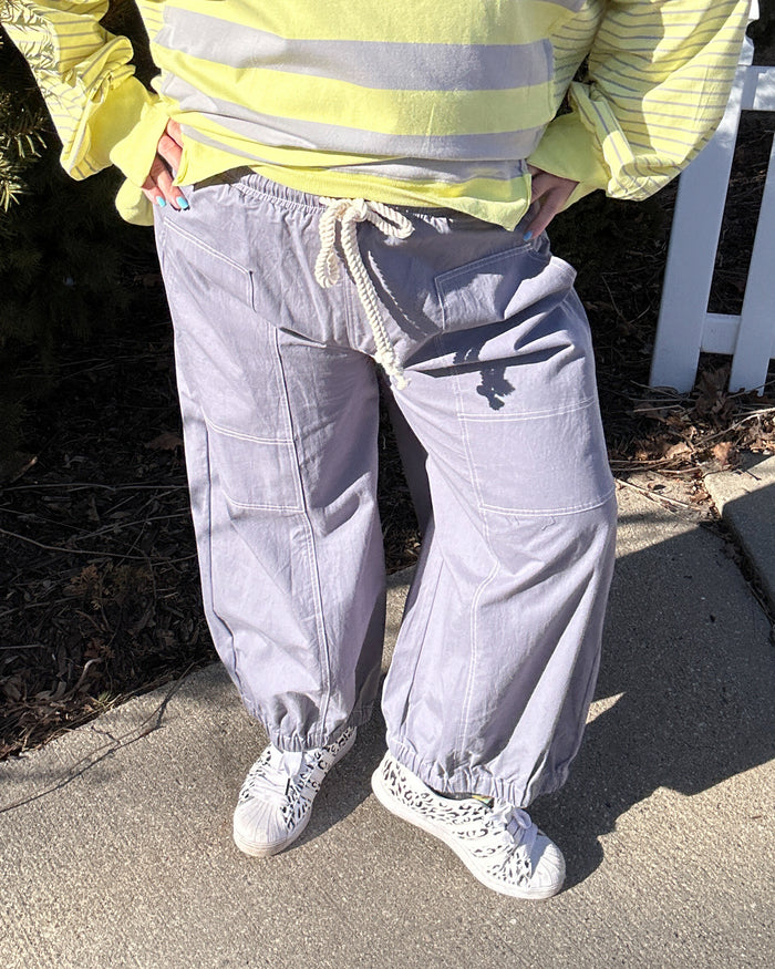 Cotton Balloon Pants | Denim Blue