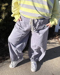 Cotton Balloon Pants | Denim Blue